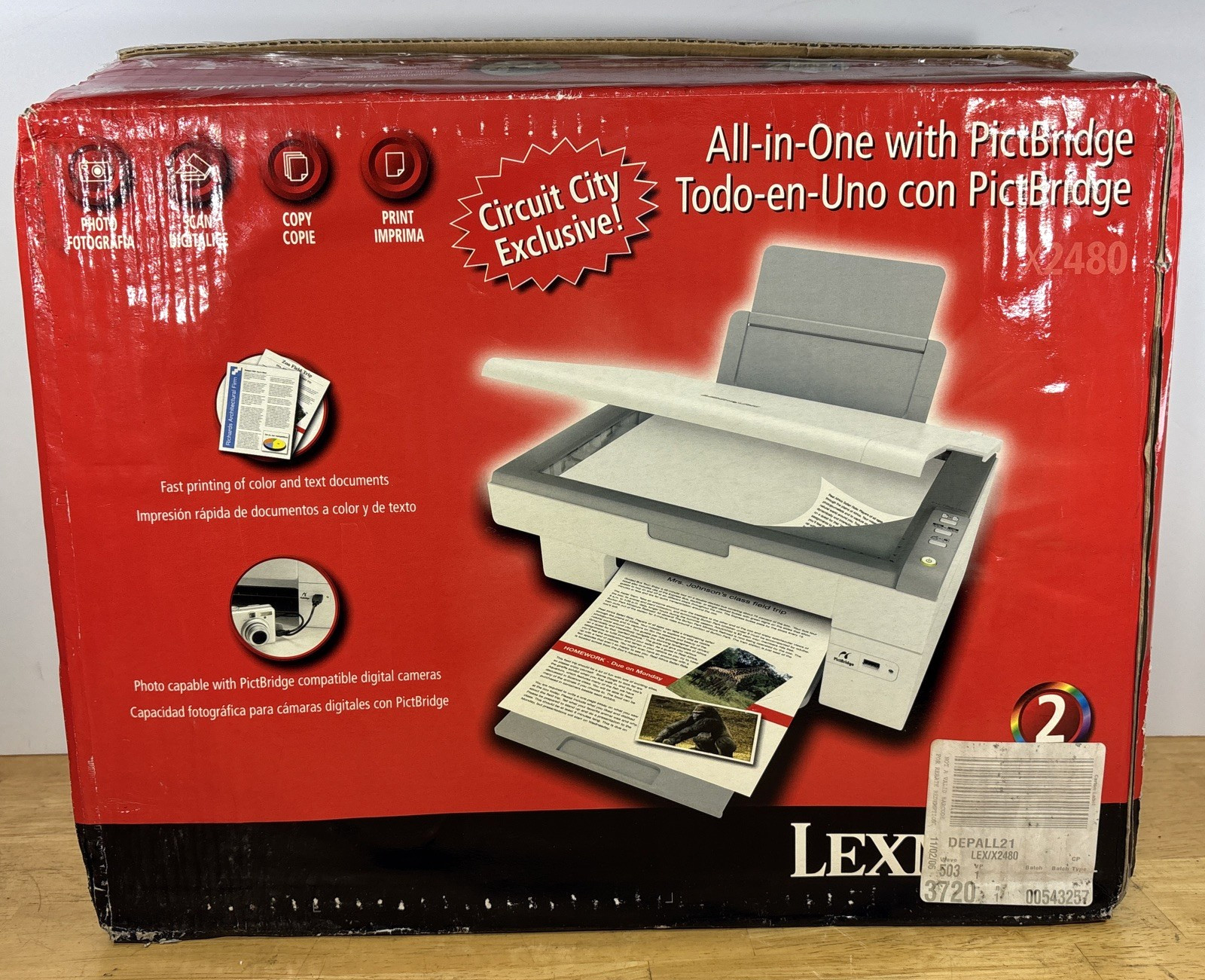 VTG Lexmark x2480 Compact Color All-In-One Printer