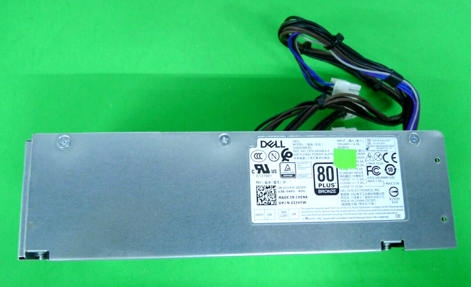 Genuine Dell Optiplex 7080MT 7070 7060 260W Power Supply D260EBM-00 JJ4YW