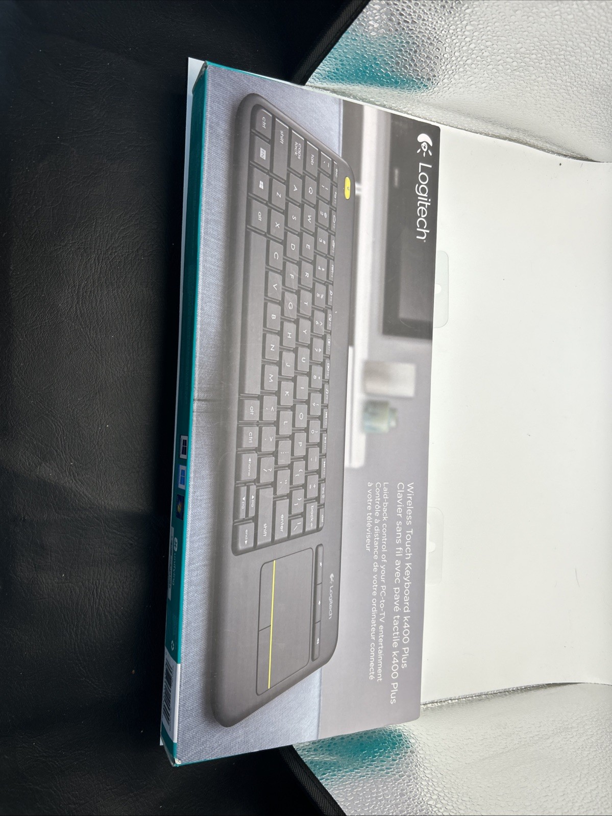 K400 Plus Wireless QWERTY Keyboard with Touchpad for Effortless Media Control