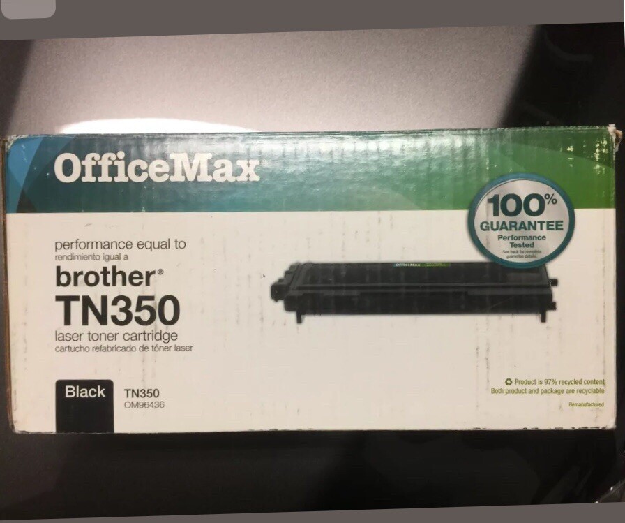 Office Max Replacement Brother TN 350 Laser Toner Cartridge Equal To Brother