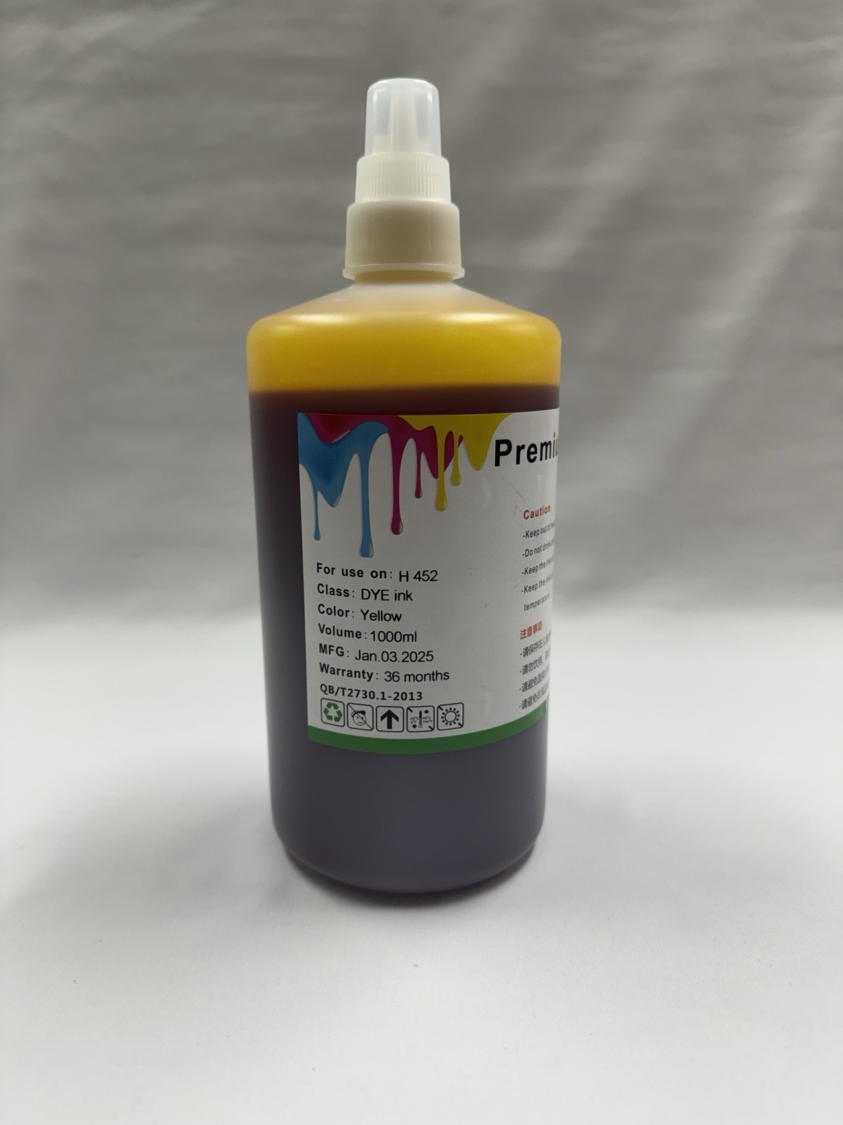1000ml Premium Yellow Dye Refill Ink for HP PageWide Pro 452dw 452dn (H 452)