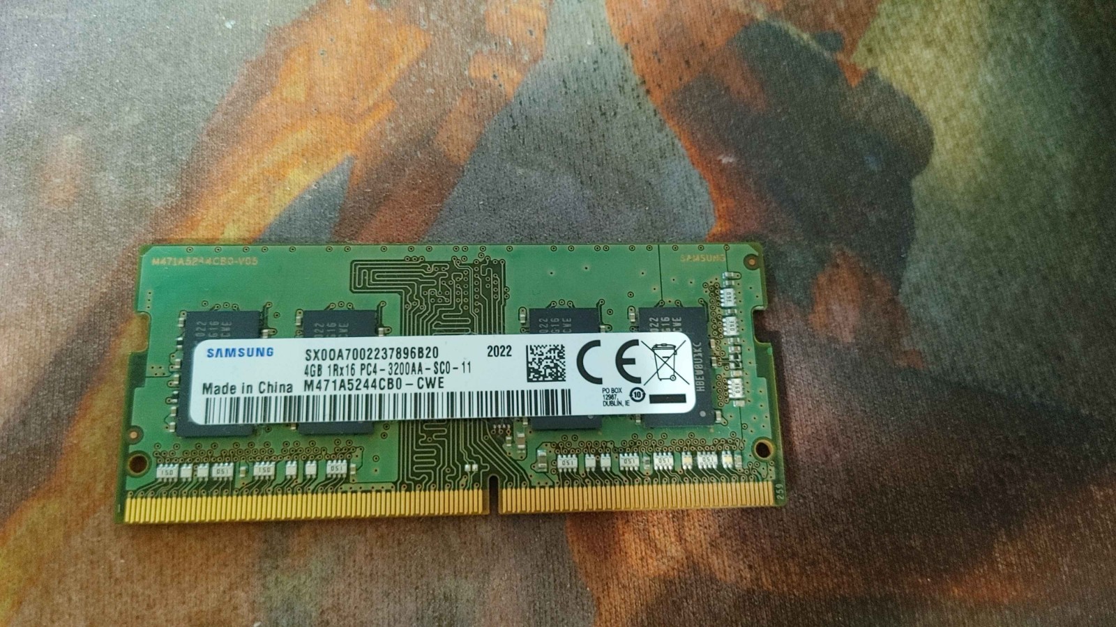 Samsung 4GB 1Rx16 PC4-3200AA-SCO-11  single stick Laptop Ram 2022