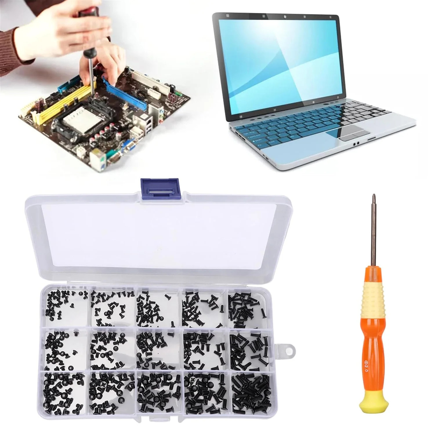 450 PCS Laptop Screws 15 Sizes Laptop Screws Kit,Notebook Computer Replacement S