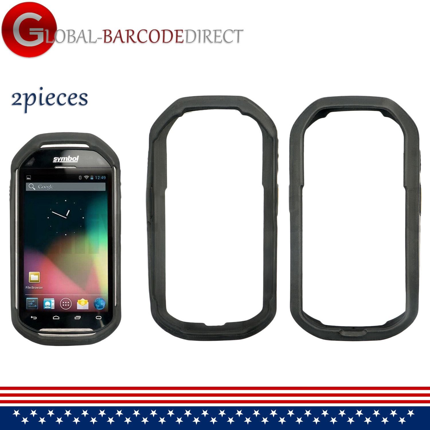 2Pcs Rubber Boot Rugged Case for Motorola Symbol MC40 MC40N0 (SG-MC40-RBOOT-01R)
