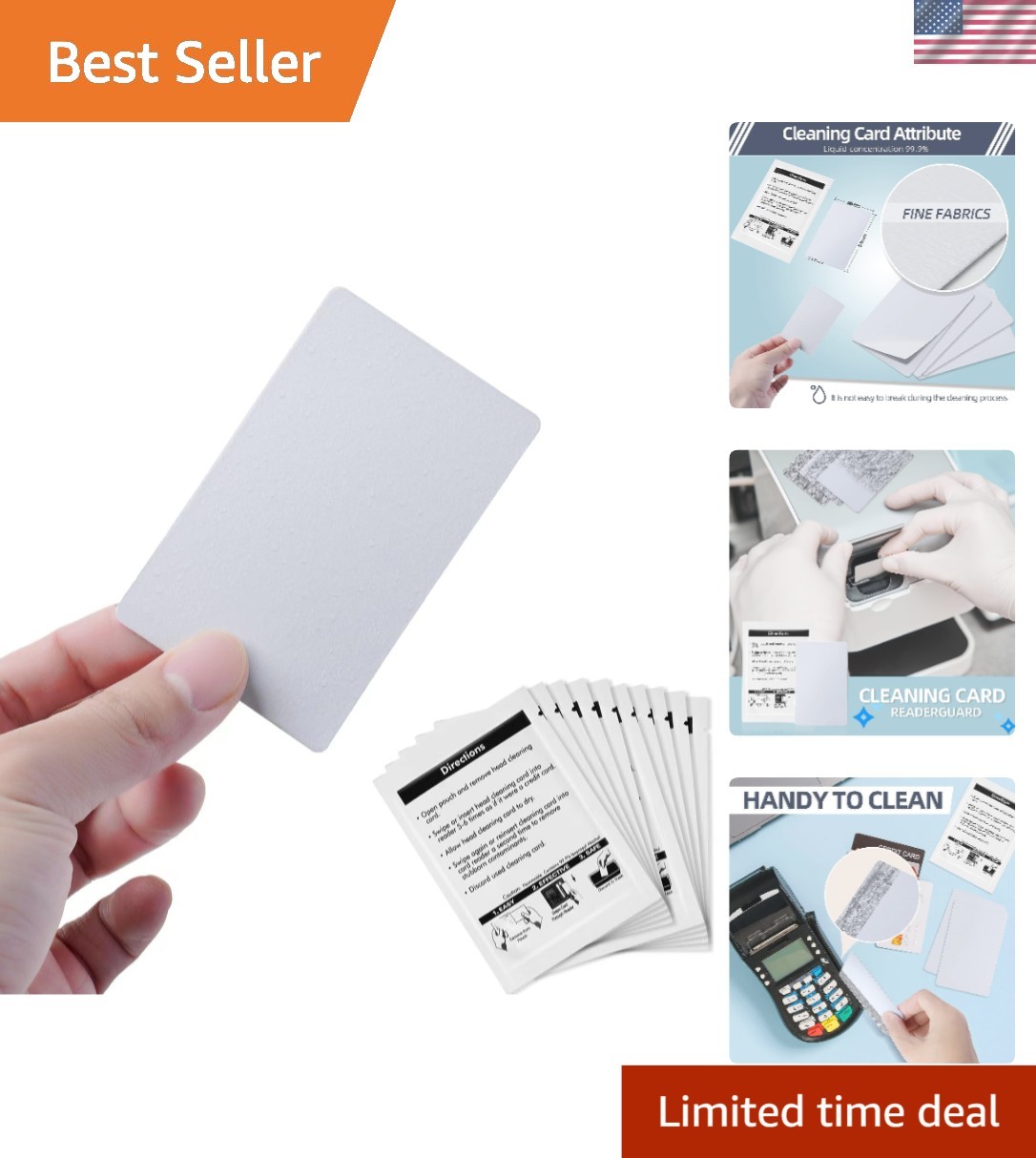 Effortless Cleaning with 25PCS CR80 Card Reader Cleaning Cards - Quick & Easy