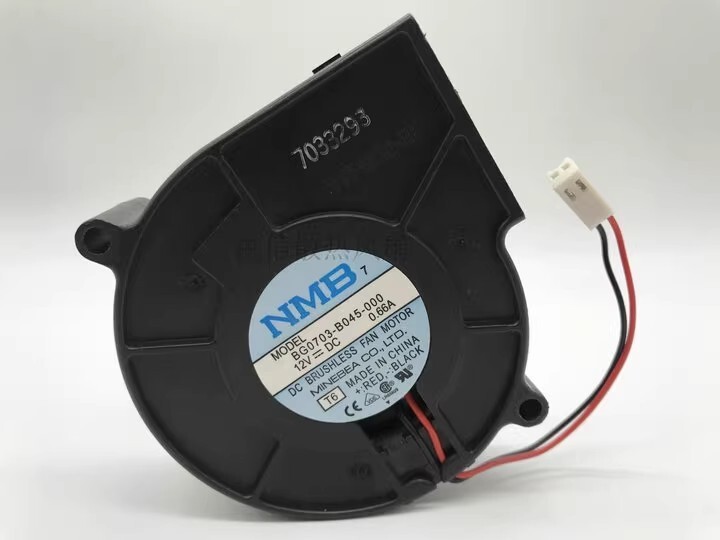 NMB 7530 BG0703-B045-000 DC12V 0.66A 7.5CM 2-Pin Turbo Blower Cooling Fan