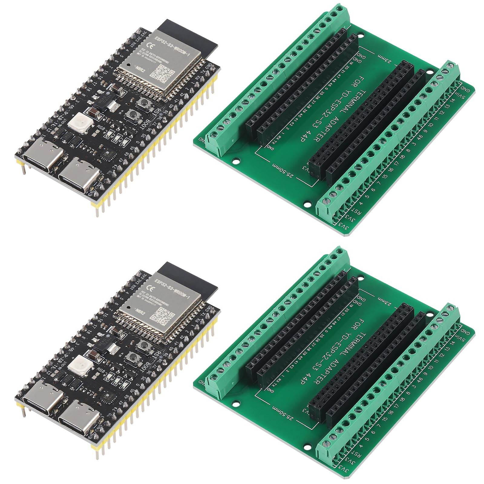 2Sets ESP32-S3-N8R2 ESP32-S3 44Pin Type-C Development Board Wi-Fi + BLE MCU M...