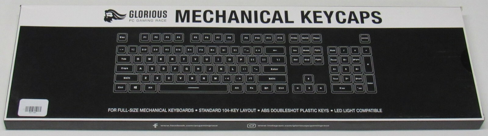 NEW Glorious Mechanical Keyboard Keycaps for GMMK 1 Black 104-key PC Gaming Race