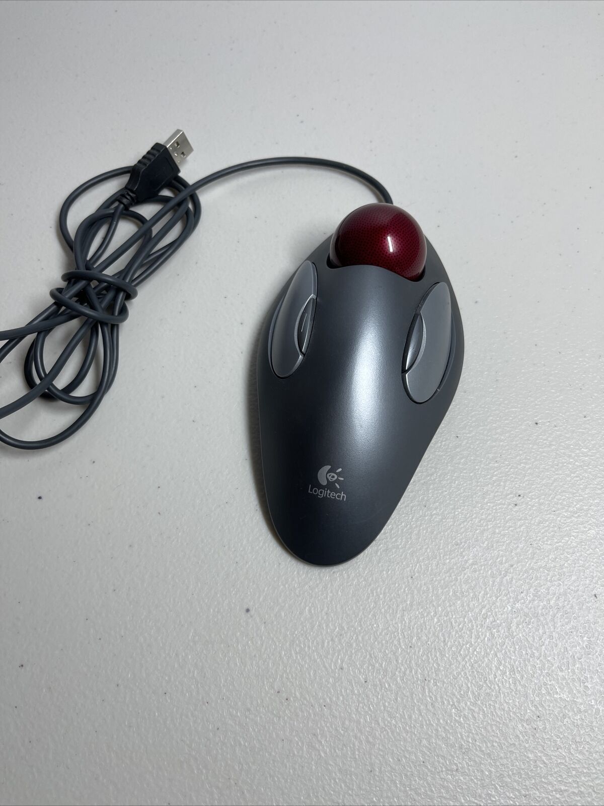 Logitech T-BC21 USB Wired Optical Trackman Marble Mouse Trackball