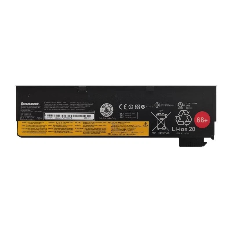 New OEM Lenovo ThinkPad 6 Cell Battery 68+ 72Wh 0C52862 T440 T450 T460 X240 USA