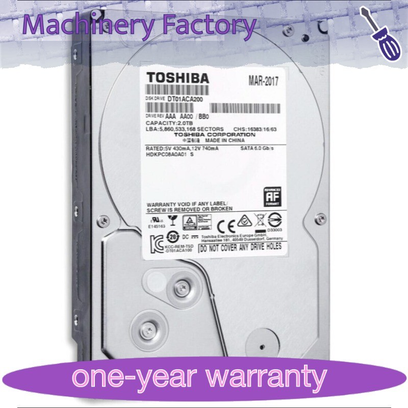 Toshiba 2TB DT01ACA200 SATA III 6Gb/s 7200rpm 3.5 Inch HDD Hard Disk Drive 7.2K