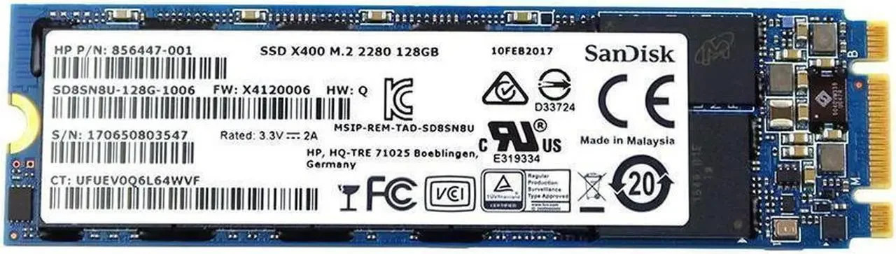 OEM 00UP618  / SD8SN8U-128G-1006 M.2 2280 SATA SSD 128GB X400 SanDisk hp