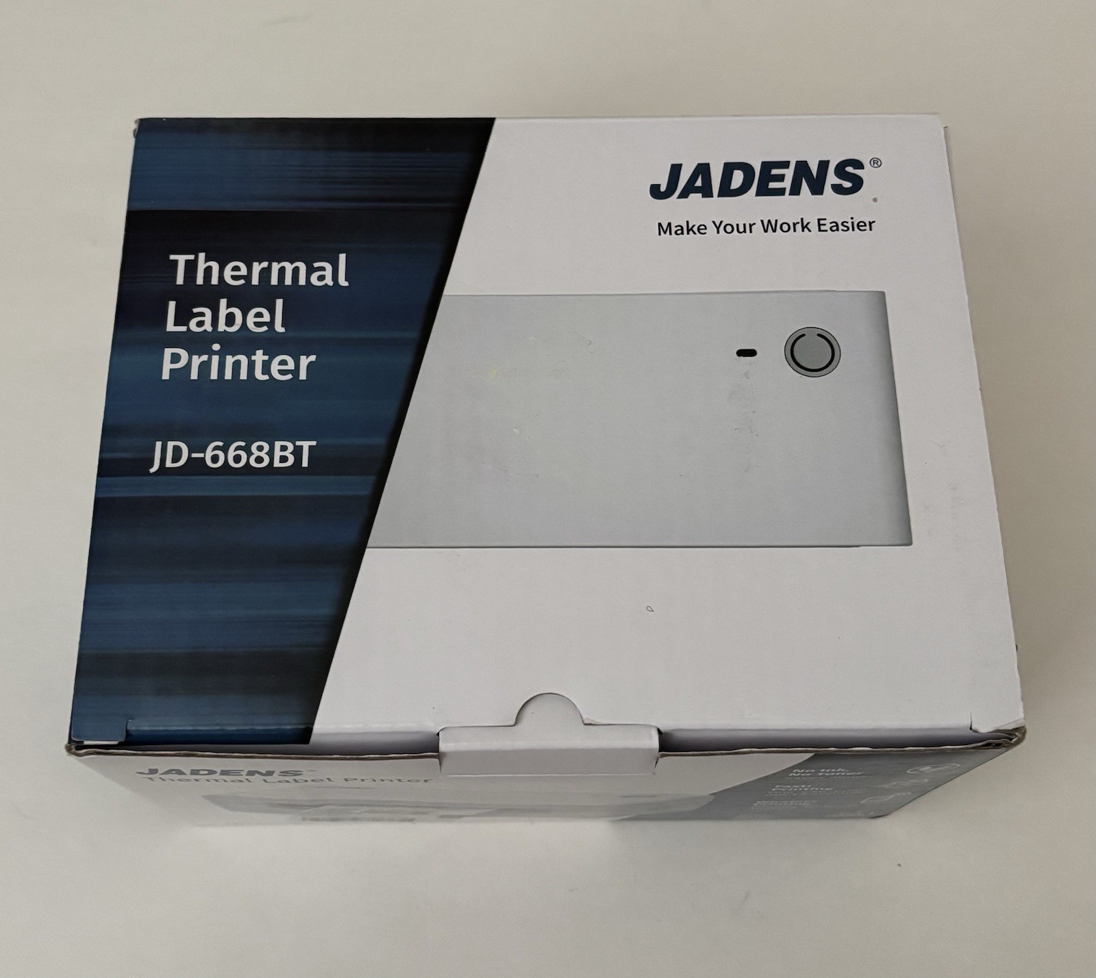 JADENS JD-668BT Bluetooth Thermal Label Printer 4x6 - Open Box