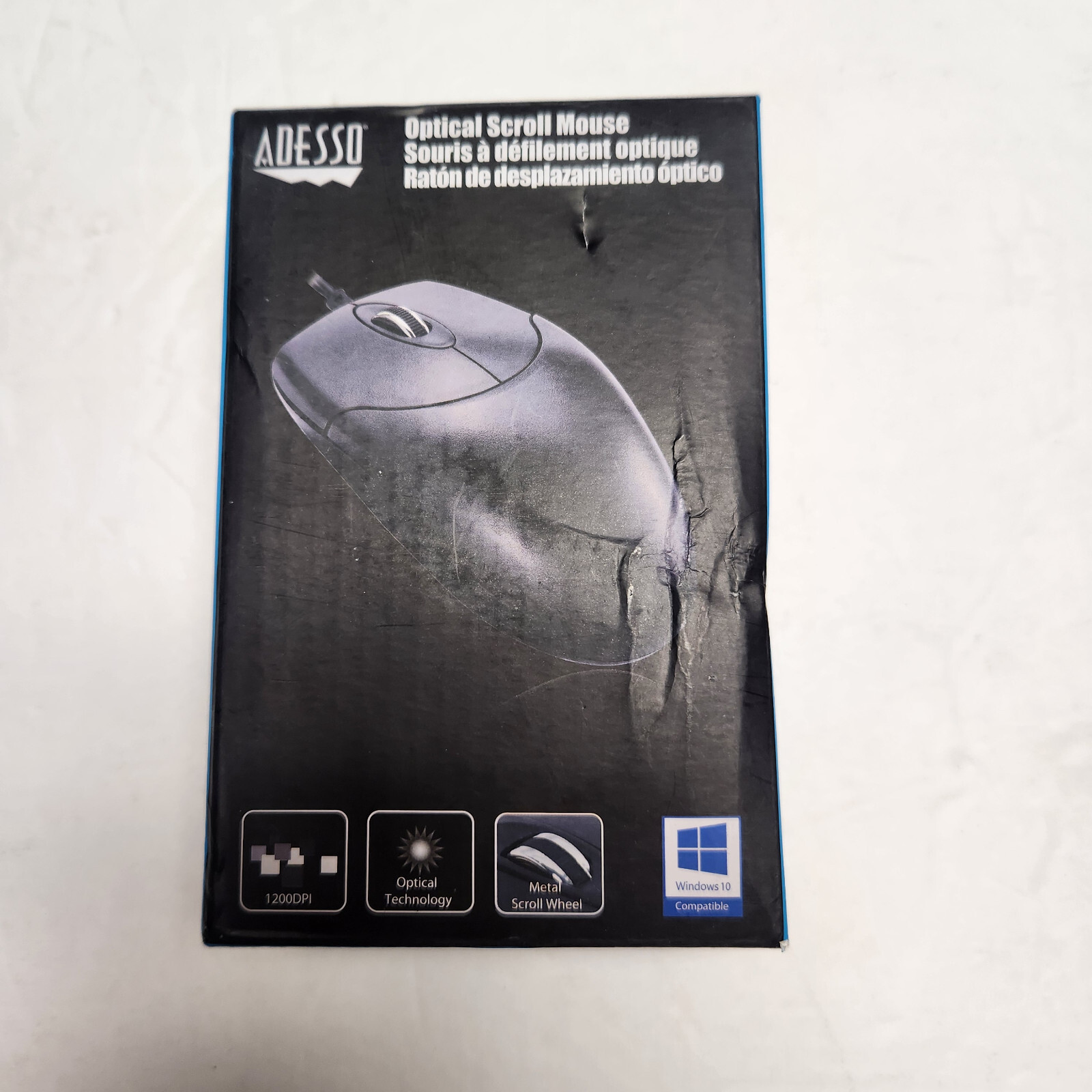 Adesso 3 button desktop ps/2 optical scroll mouse HC-3003PS NEW