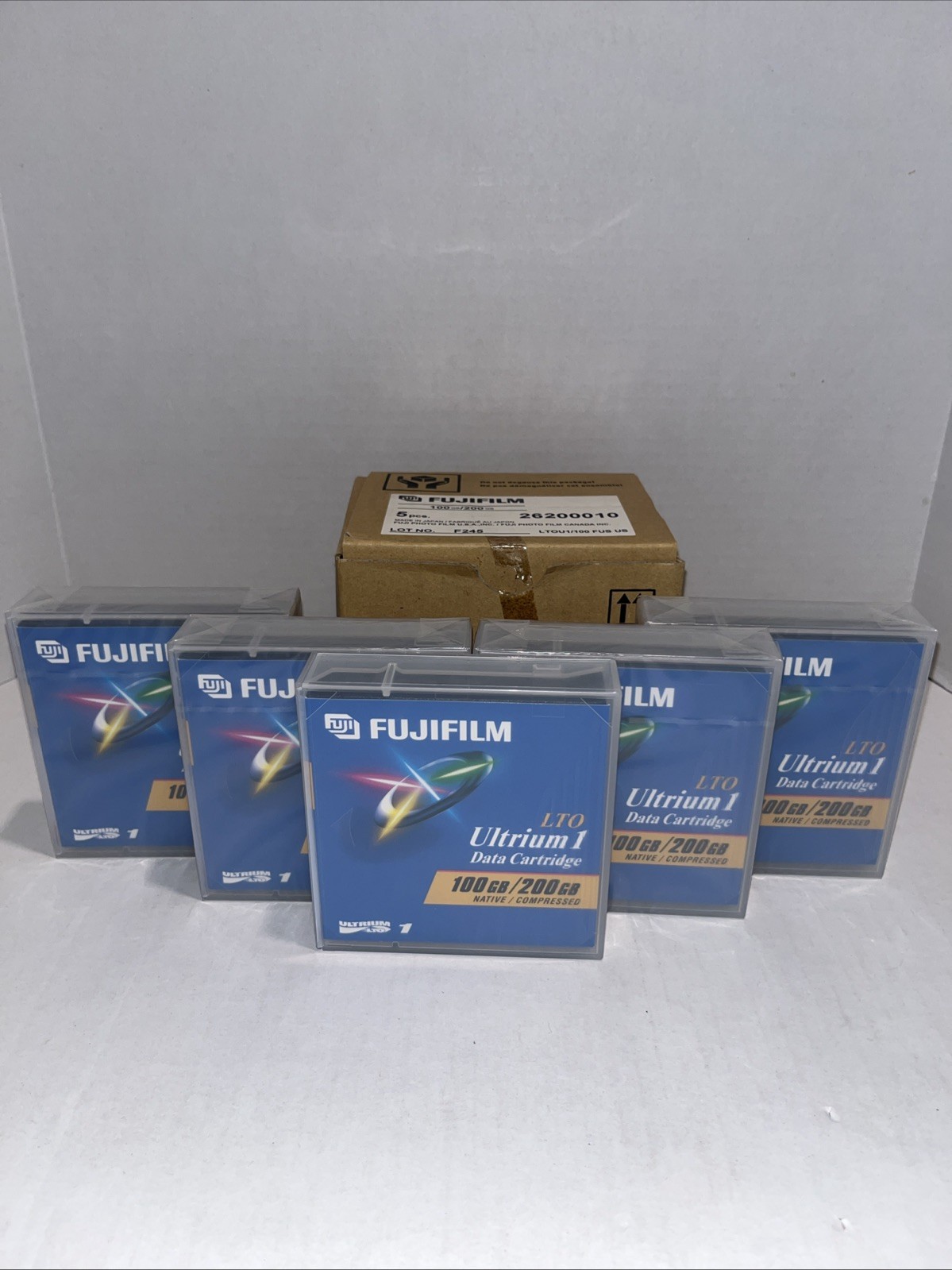 5 FUJIFILM ULTRIUM 1 LTO DATA CARTRIDGE 100GB /200GB Fuji