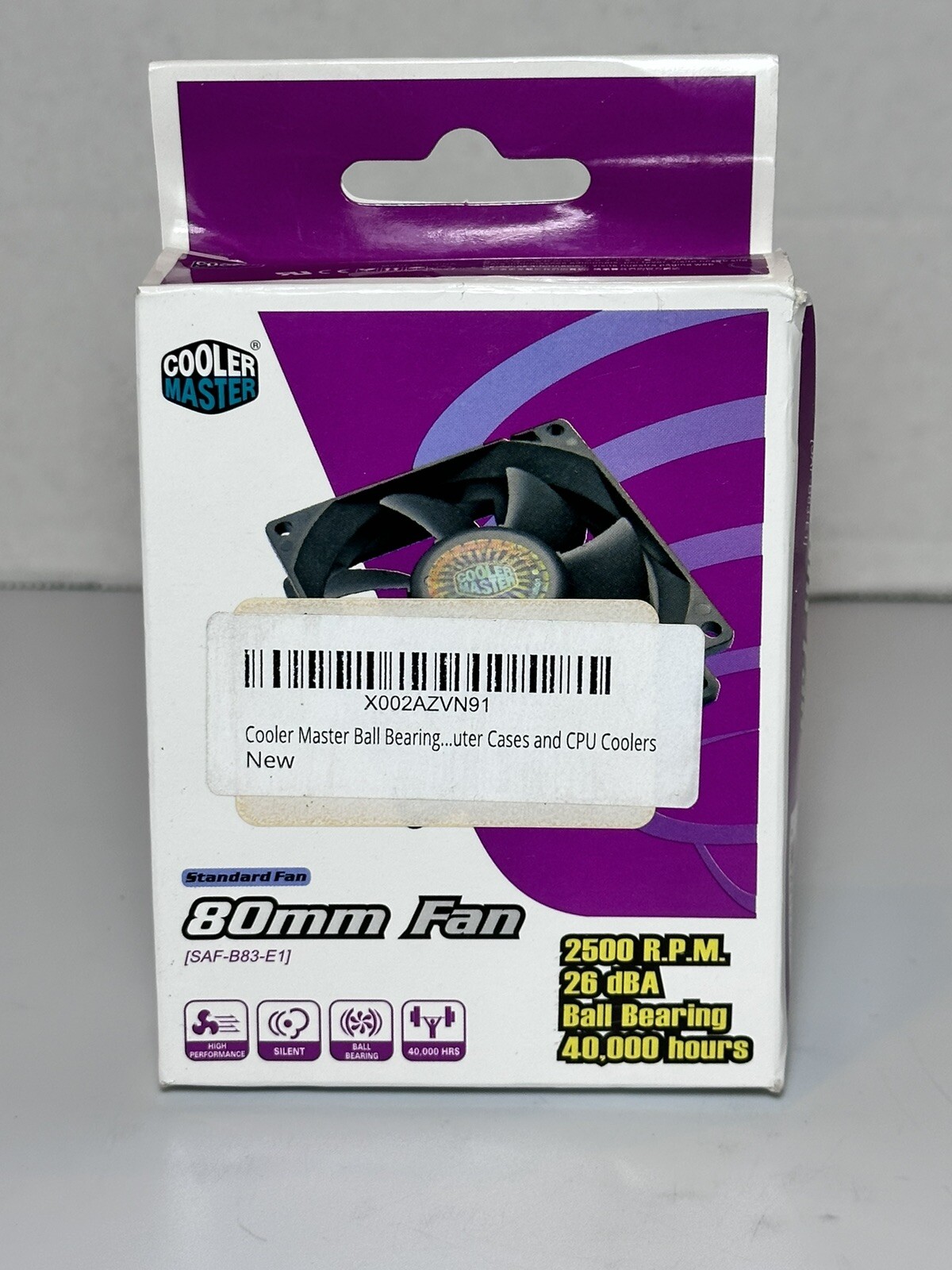 Cooler Master Ball Bearing 80mm Silent Fan for Computer Cases and CPU Cooler