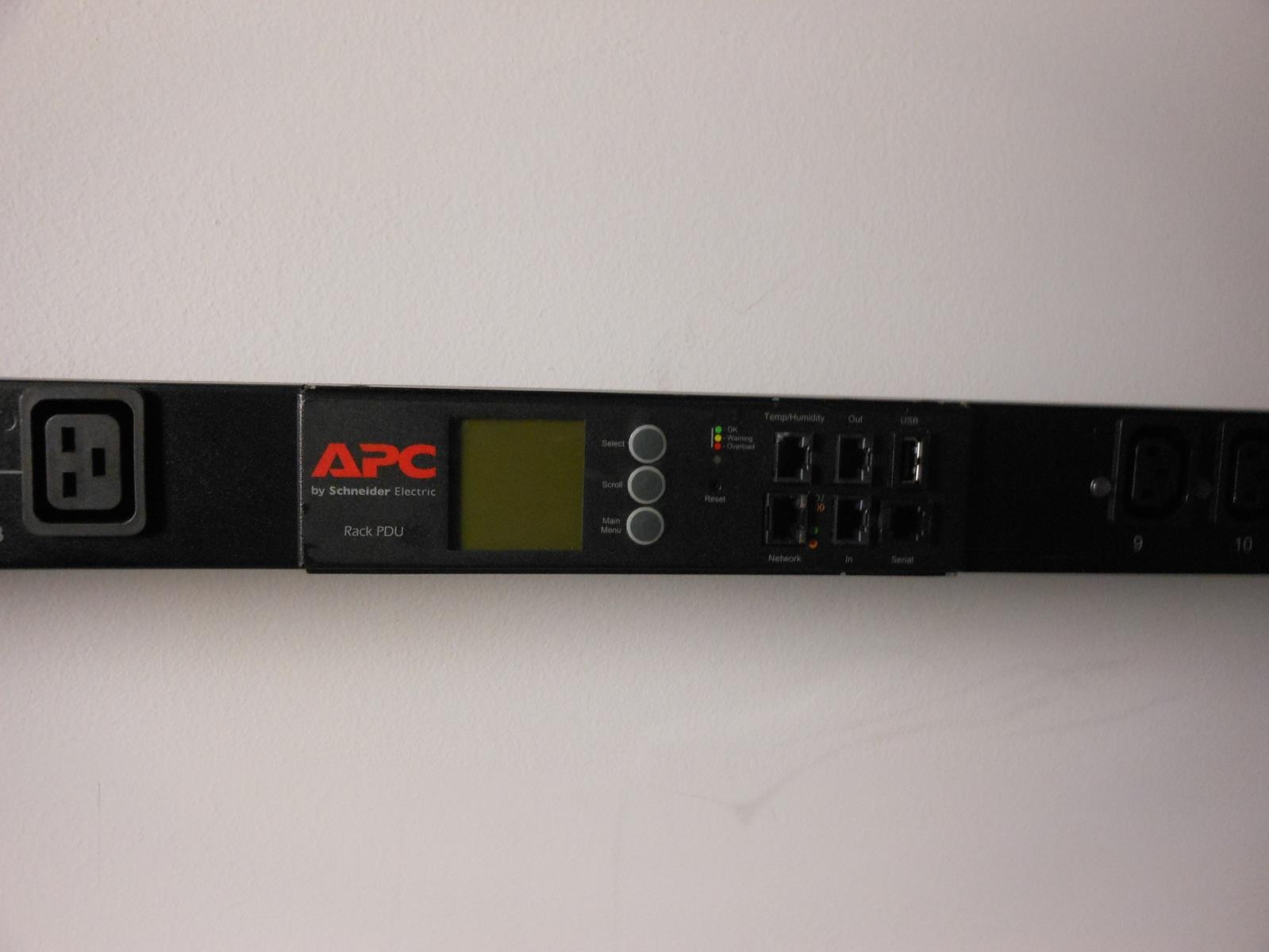 APC AP8959NA3 Rack PDU 2G Switched Zero U 20A/208V Surge Protector