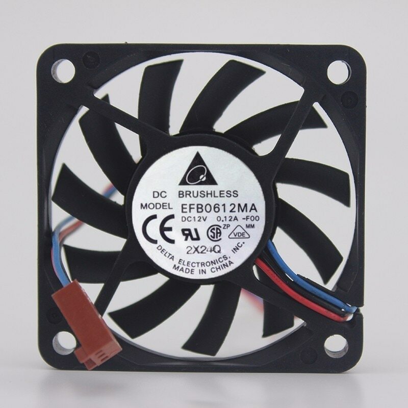 Delta EFB0612MA 6CM 60*60*10MM 6010 DC 12V 0.12A Ball Bearing Cooling Fan