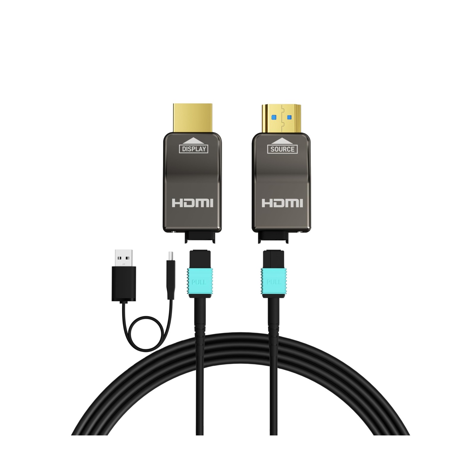 8K Detachable Full Fiber Optic Armored HDMI 2.1 Cable 85FT, Ultra High Speed ...