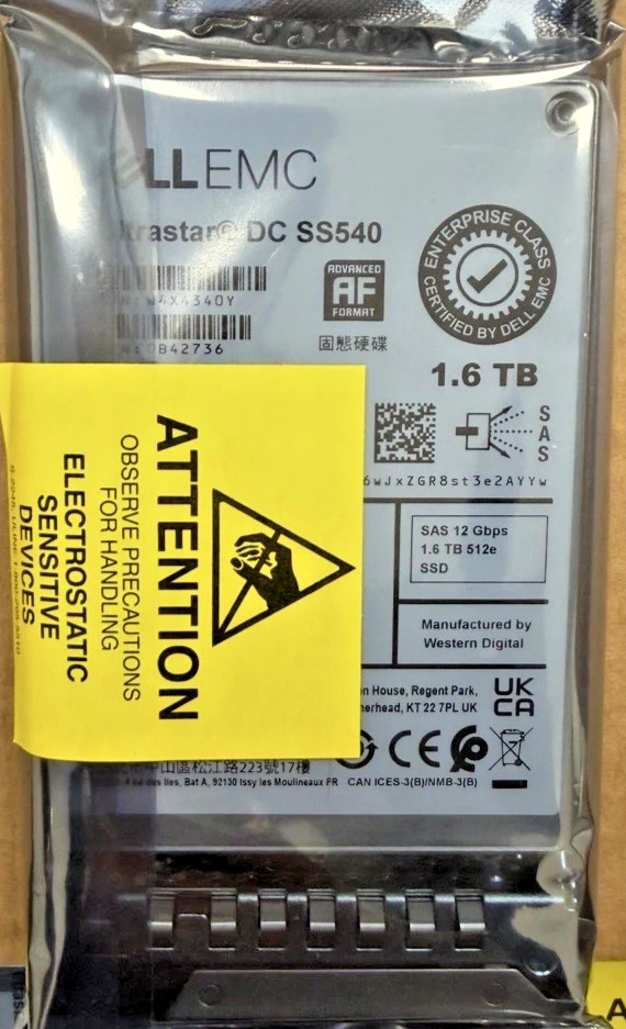 6NF96 Dell 1.6TB SAS 12Gbps 512e Mix Use 2.5-inch SFF 06NF96 WUSTR6416BSS200 SSD