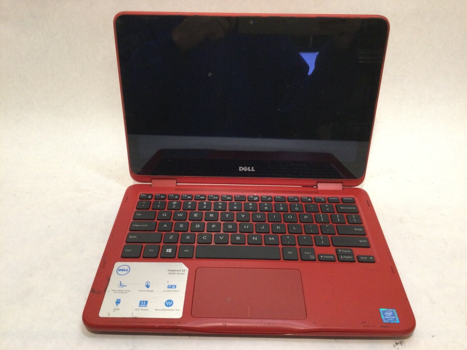 Dell Inspiron 11 3168 11.6” / Intel Pentium /(DOES NOT POWER ON/MISSING PARTS)MR