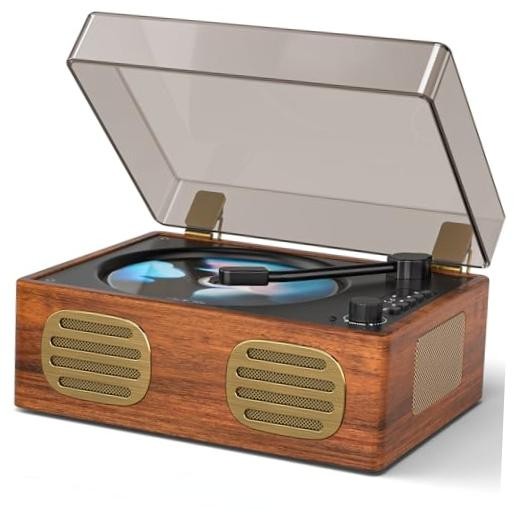 Portable CD Player for Home, Retro BT CD Players Rechargeable, Desktop Boombox