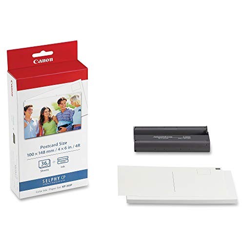 CANON KP-36IP TRI-COLOR INK CARTRIDGE AND PHOTO PAPER KIT, 7737A001 - BLACK