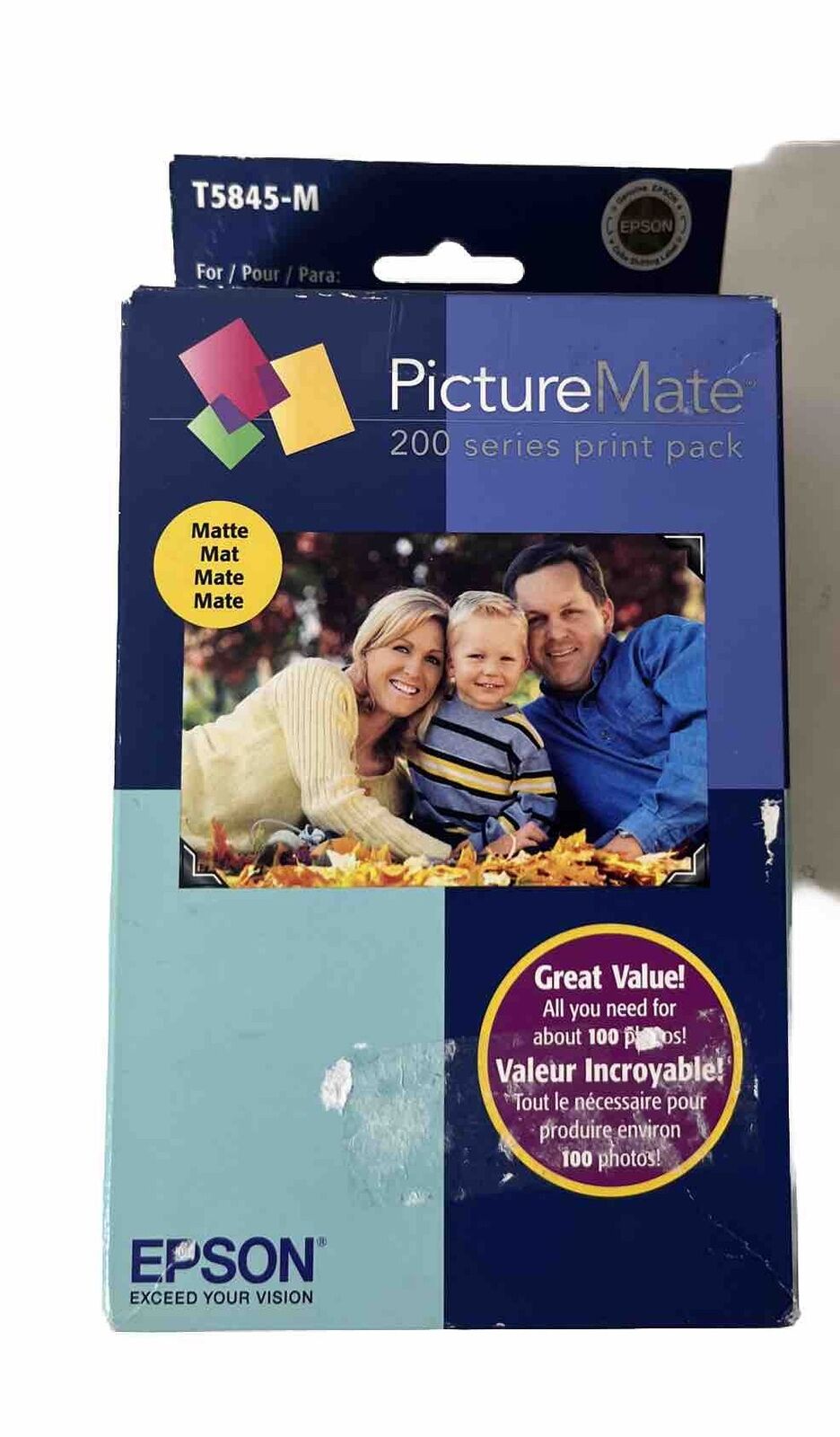 NEW Epson T5845-M PictureMate Print Pack Photo Paper PM 200 240 280