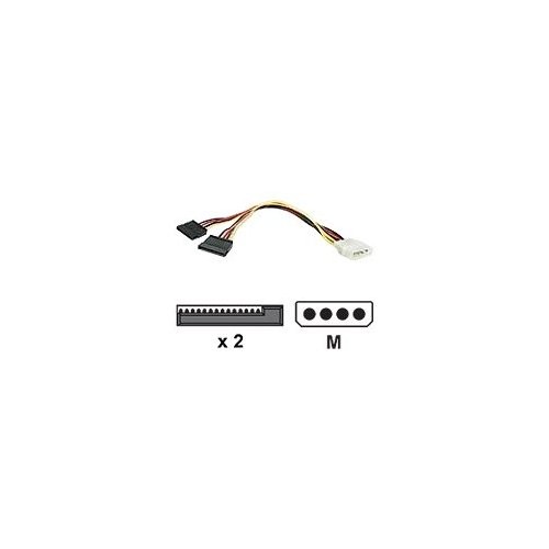 Startech IT PYO2LP4SATA 12in LP4 to 2 SATA Power Y Splitter Cable