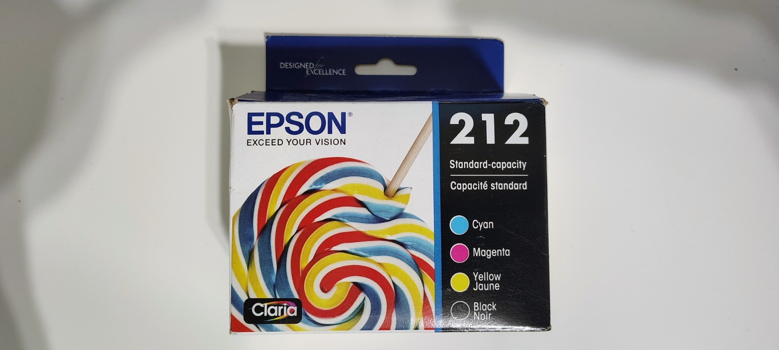 Epson 212 Ink Cartridges 4-Pack T212120-BCS Black Cyan Magenta Yellow OEM Sealed