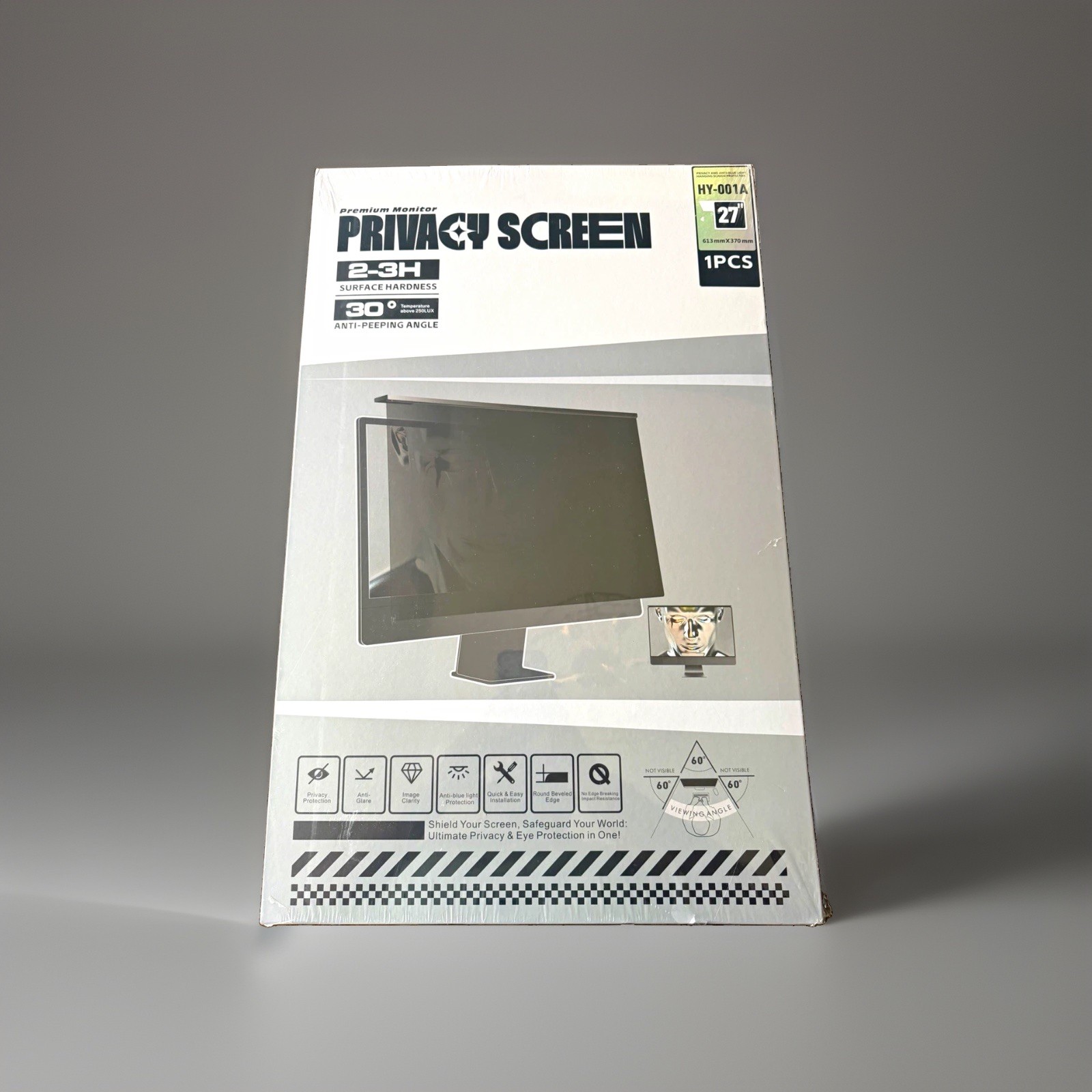 27 in Magnetic Monitor Privacy Screen Anti-Glare Blue Light Filter