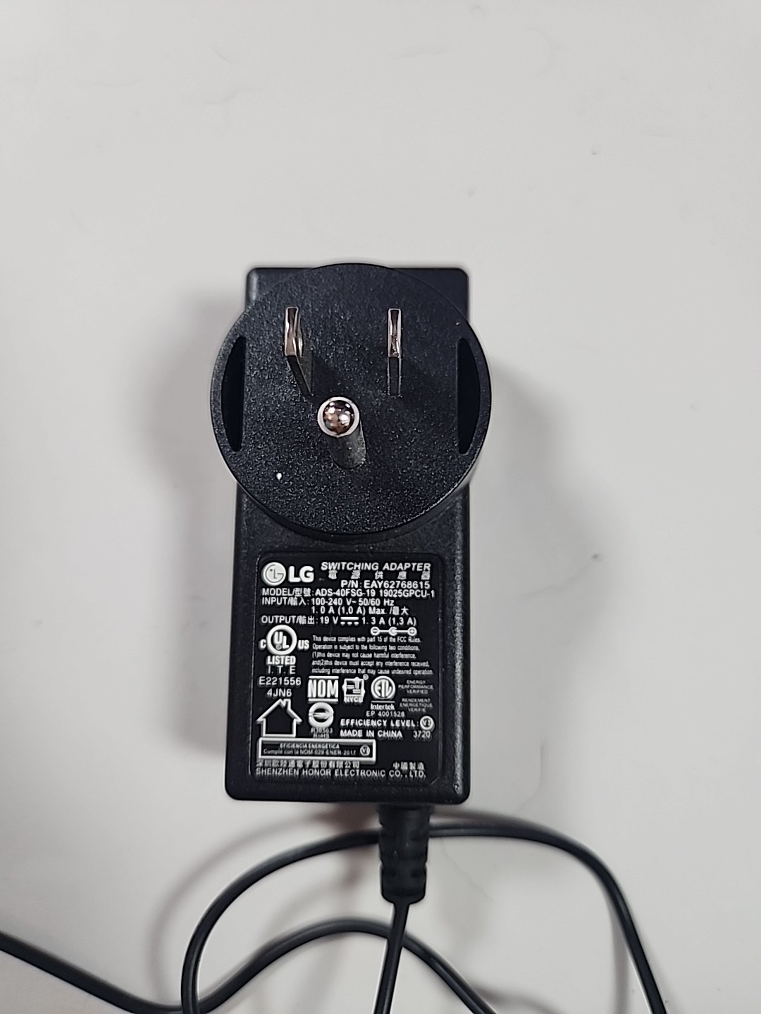 Genuine LG Monitor Switching Power Adapter ADS-40FSG-19 Pn EAY62768607