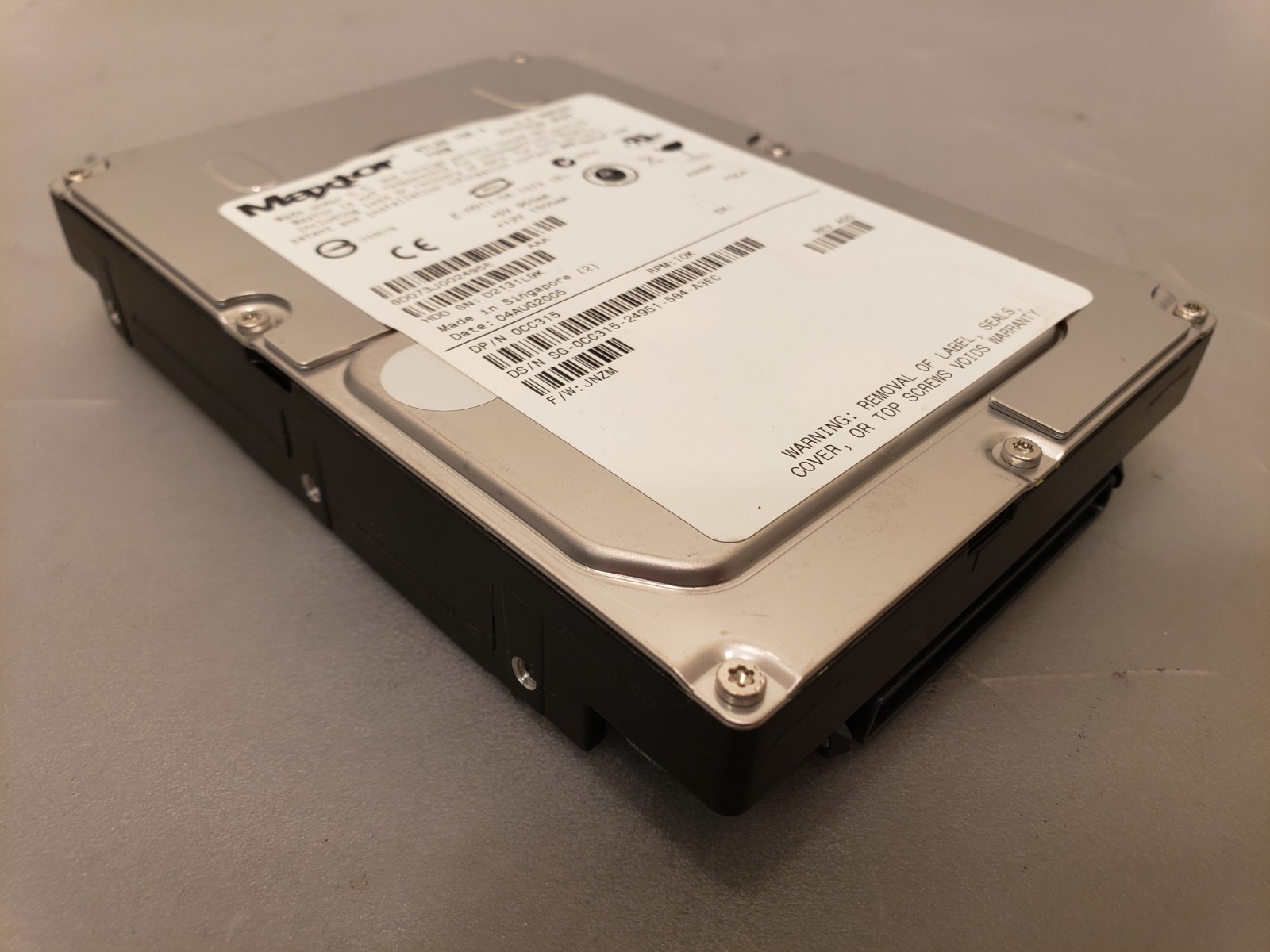 Maxtor Dell 73GB 10K U320 SCSI 80Pin Hard Drive HDD 0CC315 8D073J002495E *100%