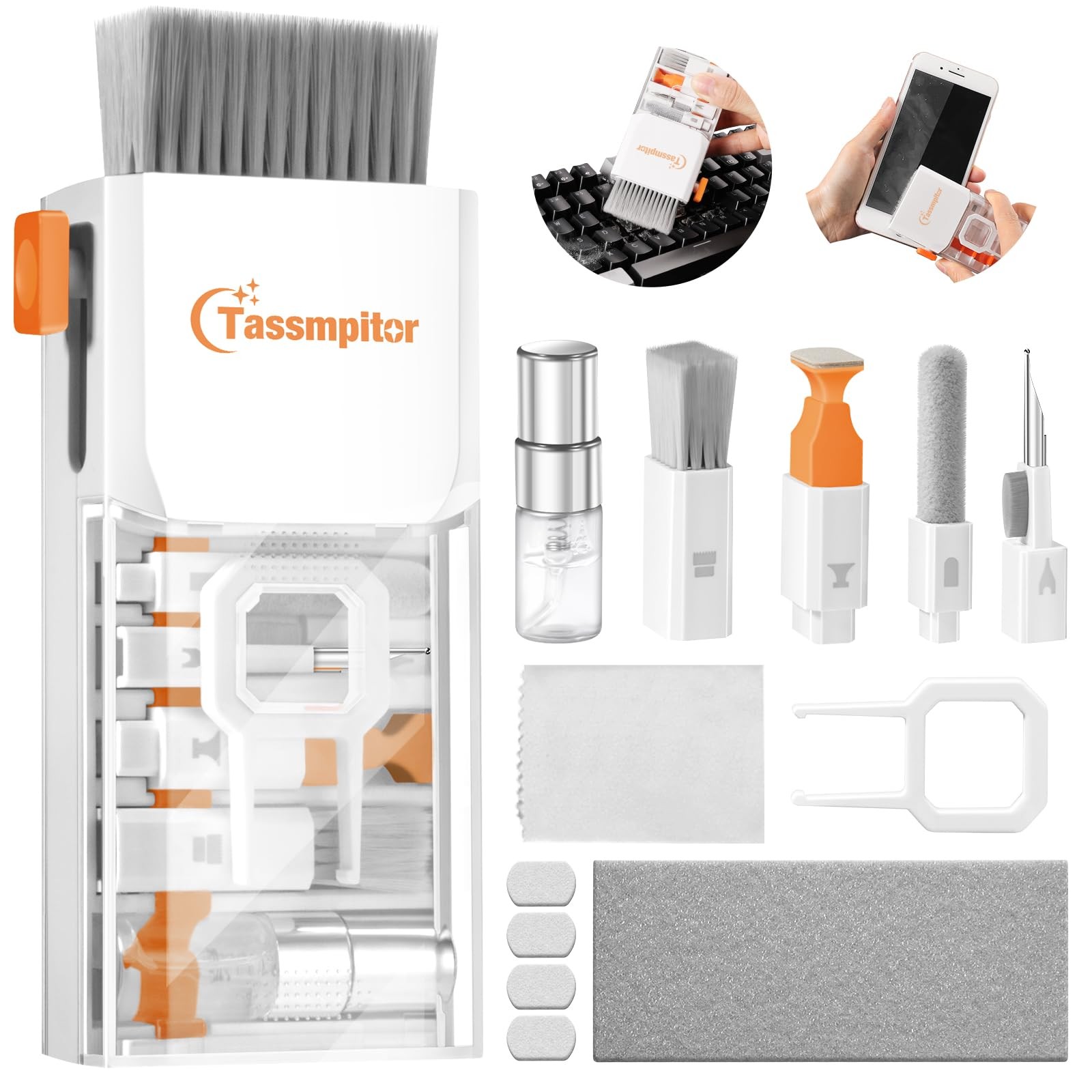 All-in-1 Keyboard Cleaner Laptop Cleaning Kit,Computer Screen-Safe Tools