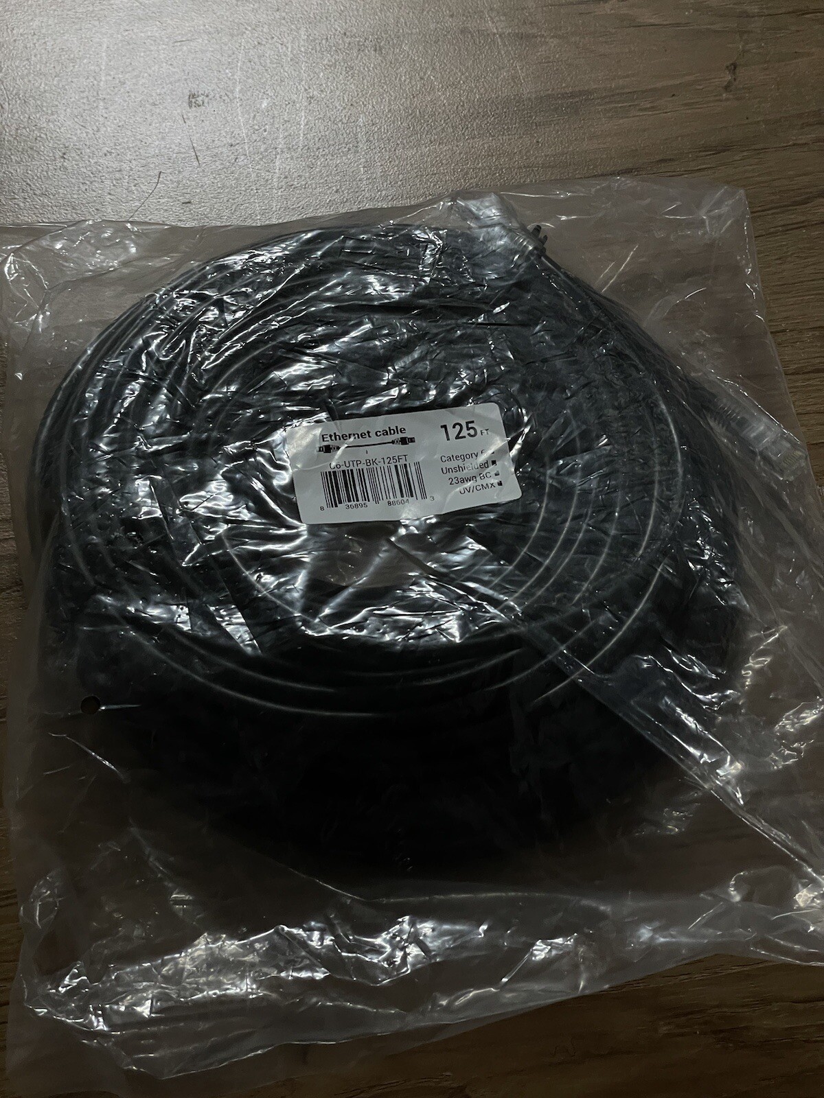 HIGH QUALITY Ethernet Cable (with Jacks) 125ft outdoor UV cable. 23 AGW Solid