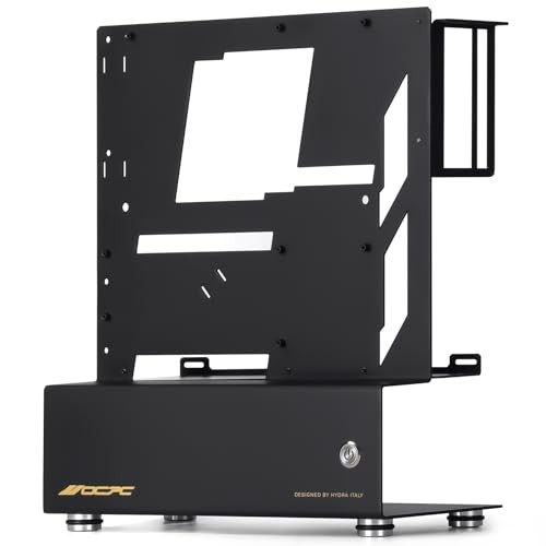 OCPC Micro ATX Freestyle Open Air PC Case ATX Power Supply - Black