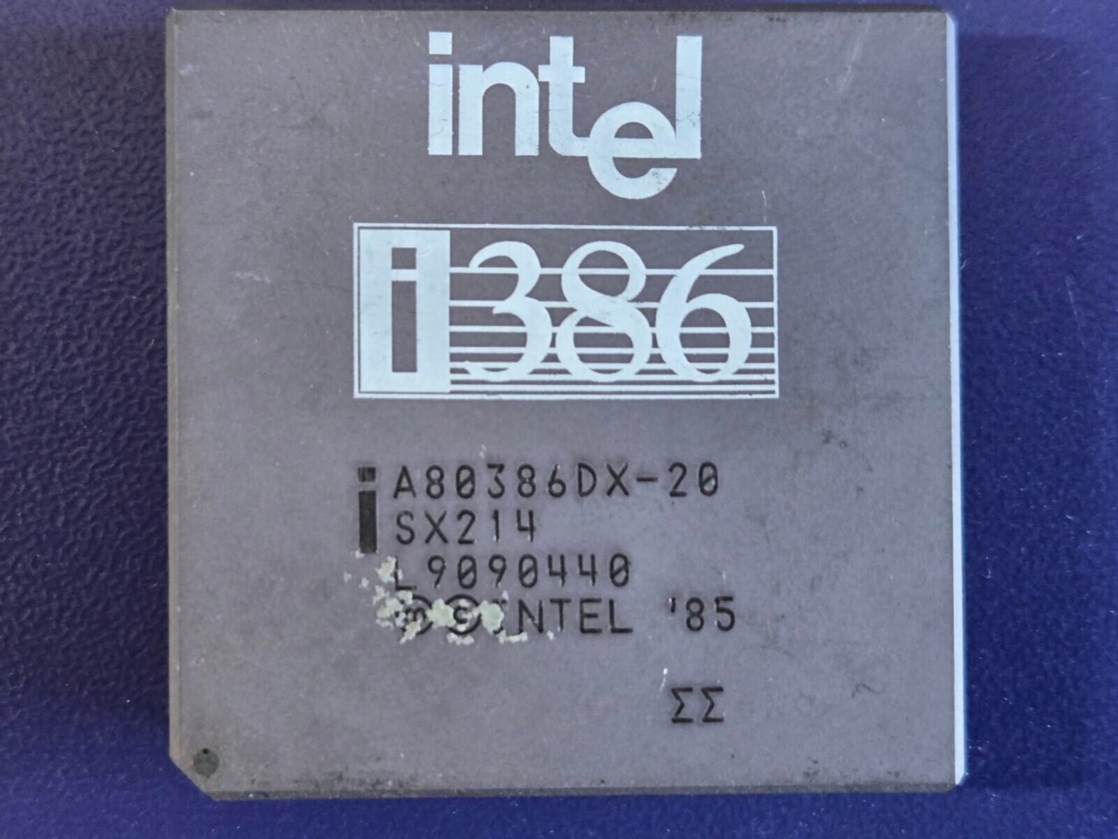 386DX-20 CPU, Intel A80386DX-20 SX214 (Late, ΣΣ Double Sigma) Vintage/Retro