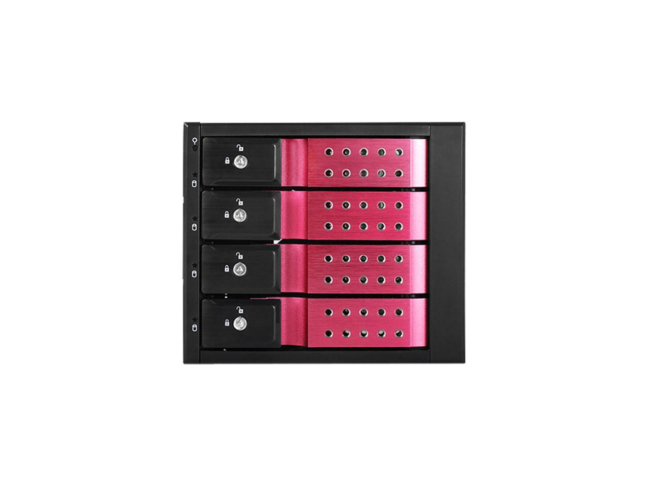 iStarUSA BPN-DE340HD-RED Trayless 3 x 5.25" to 4 x 3.5" 12Gb/s HDD Hot-swap Rack