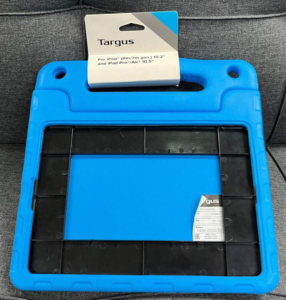 Targus Kids Antimicrobial Case For iPad 10.2" & iPad Pro/Air 10.5" Blue BrandNew