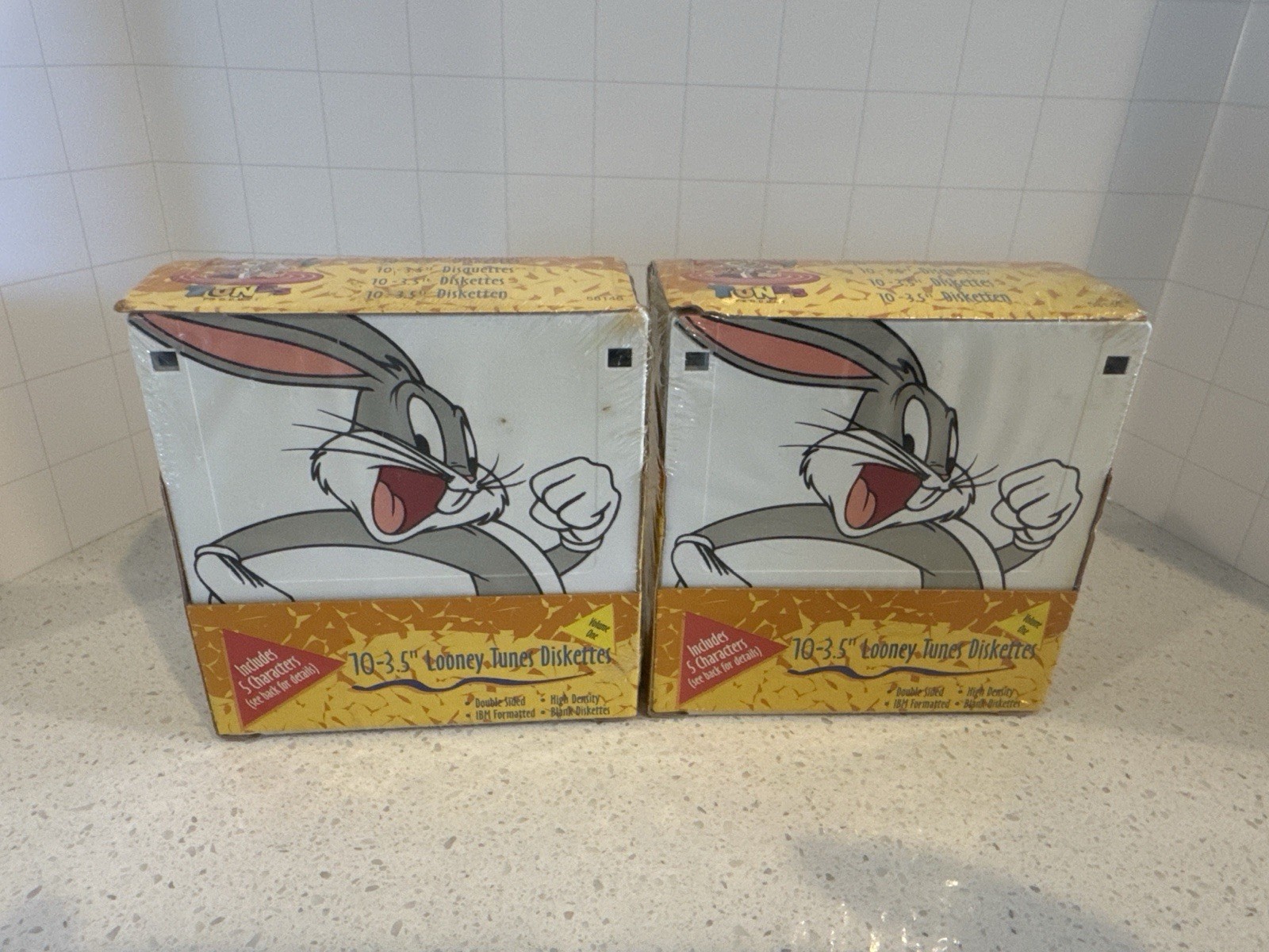 Vintage Looney Tunes 3.5" Computer Diskettes Floppy Disks Box Lot 90s