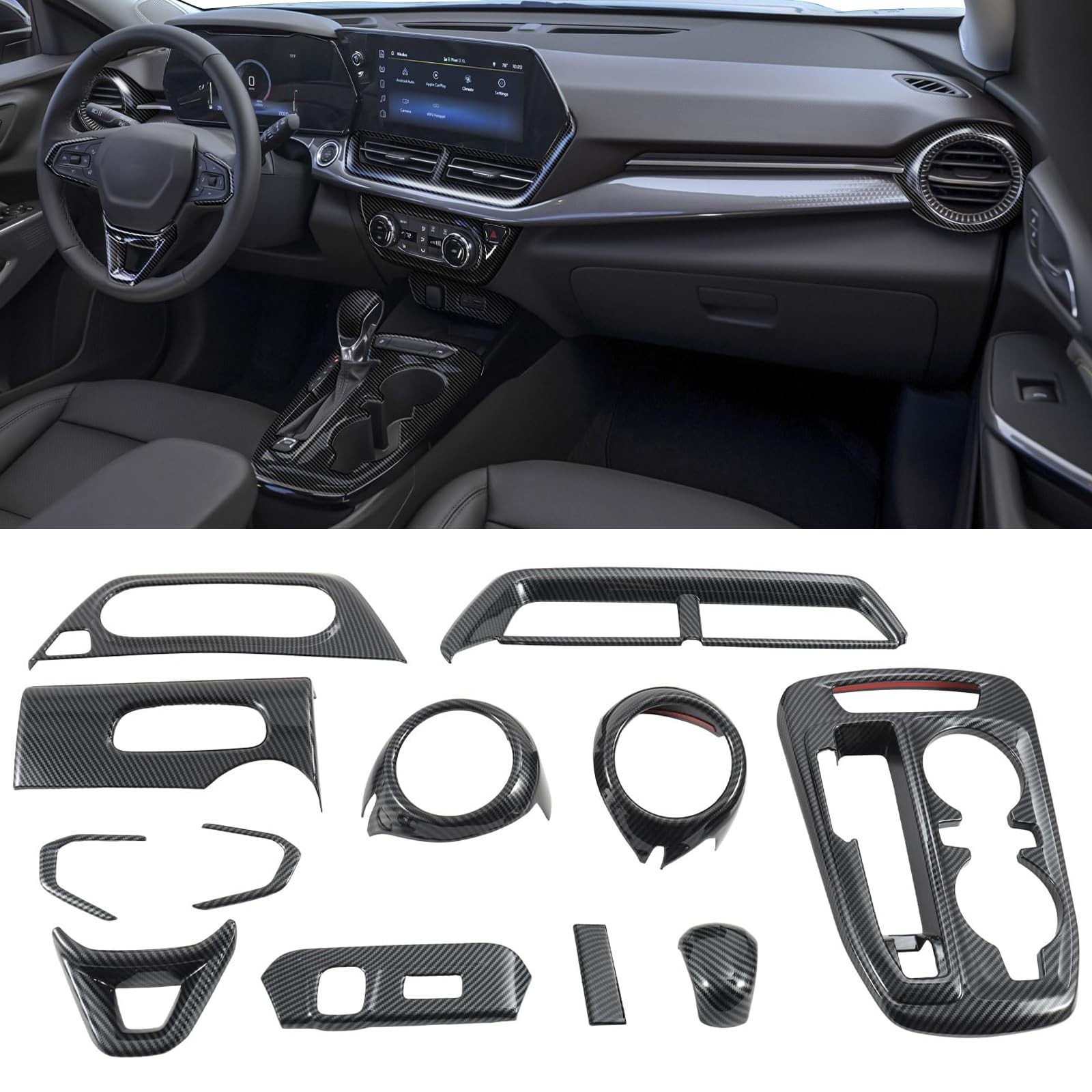 Chevy Trax 2024-2026 Interior Trim Gear Shift Panel Steering Wheel Trim