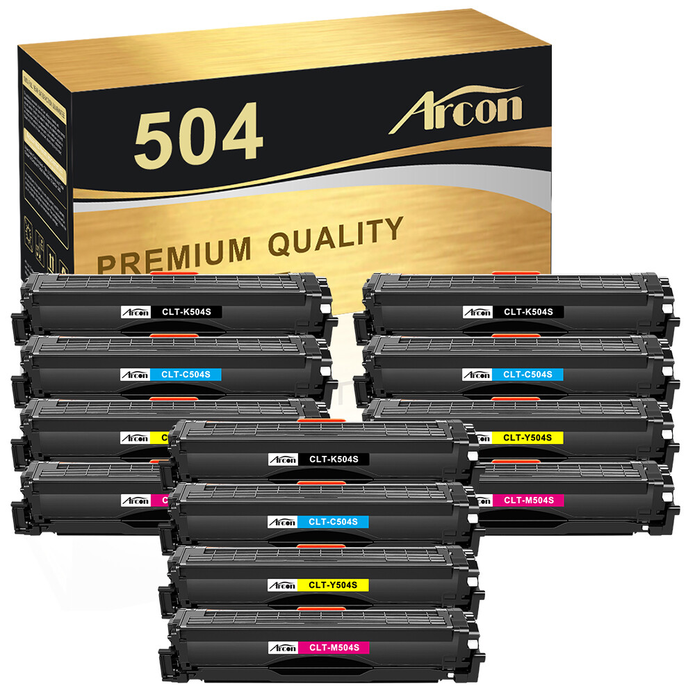 12 Pack CLT-K504S 504S Toner for Samsung SL-C1810W C1860FW CLX-4195 CLP-415N 