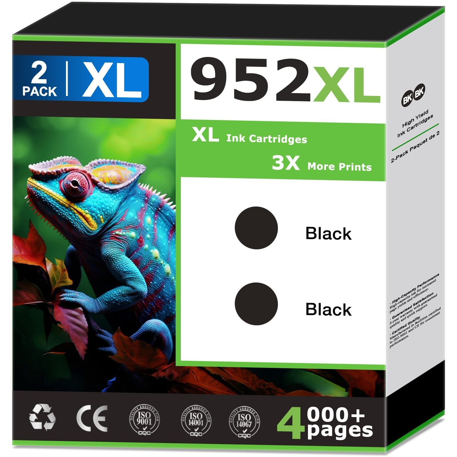 2PK 952XL Black Ink Cartridges Compatible with HP Printer OfficeJet Pro 8710....