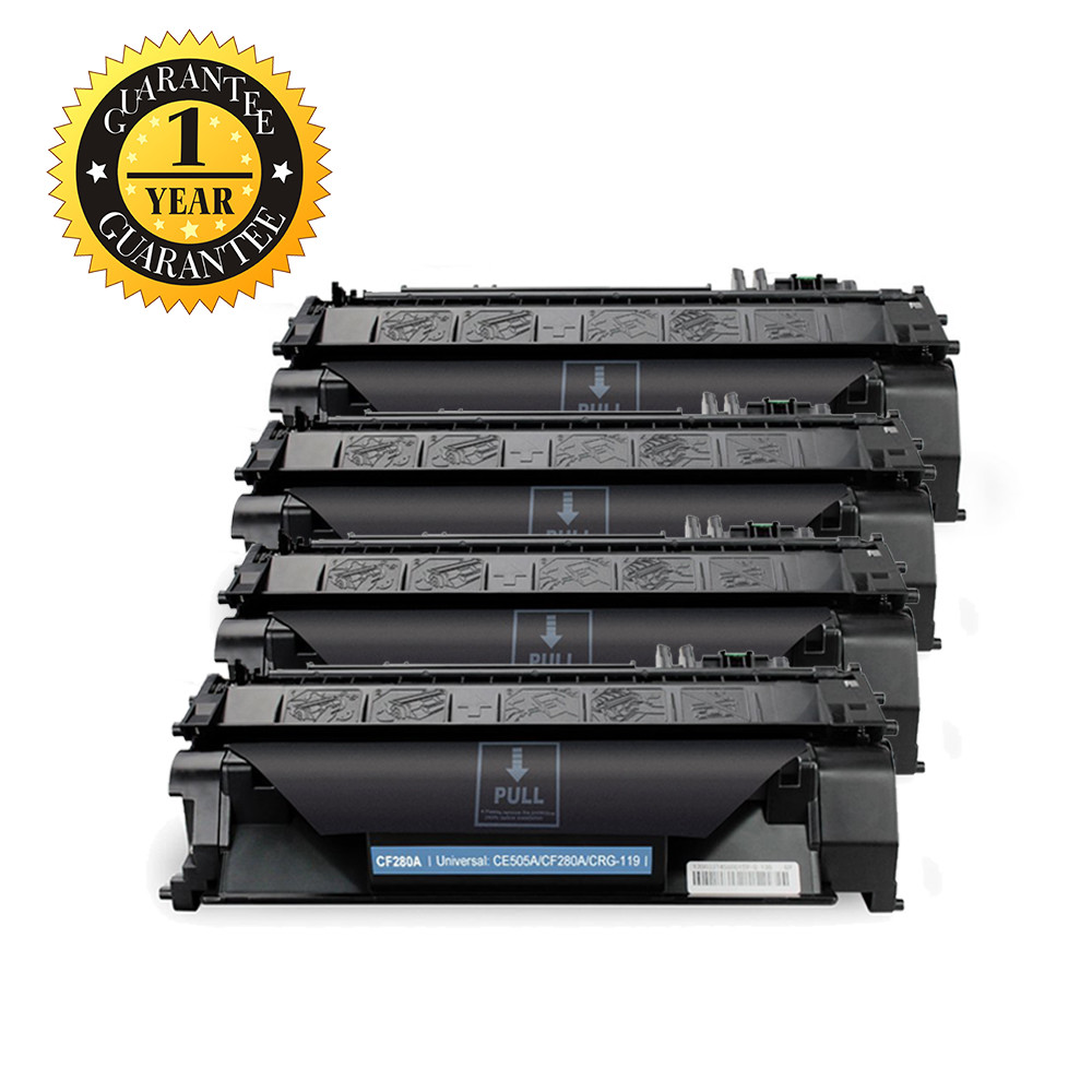 4PK CF280A Laser Toner Cartridge for HP LaserJet Pro 400 M401n M401dne M425dn