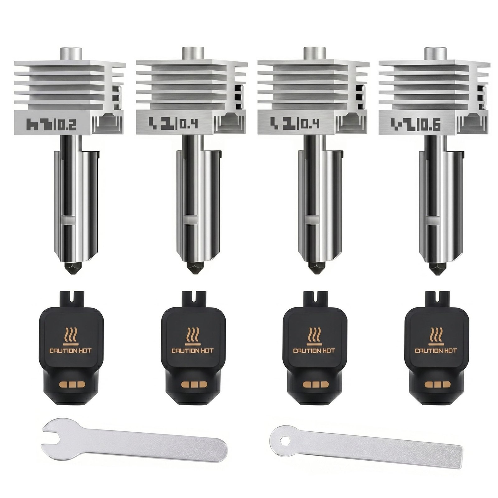 Orionix 4PCS 0.2-0.6MM Hotend Kit Silver