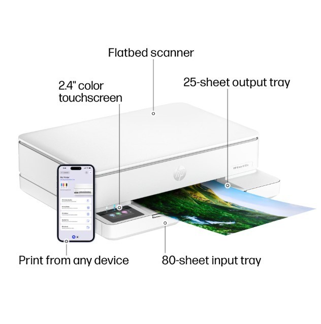 Wireless All-in-One Color Photo Inkjet Printer, Scanner, Copier