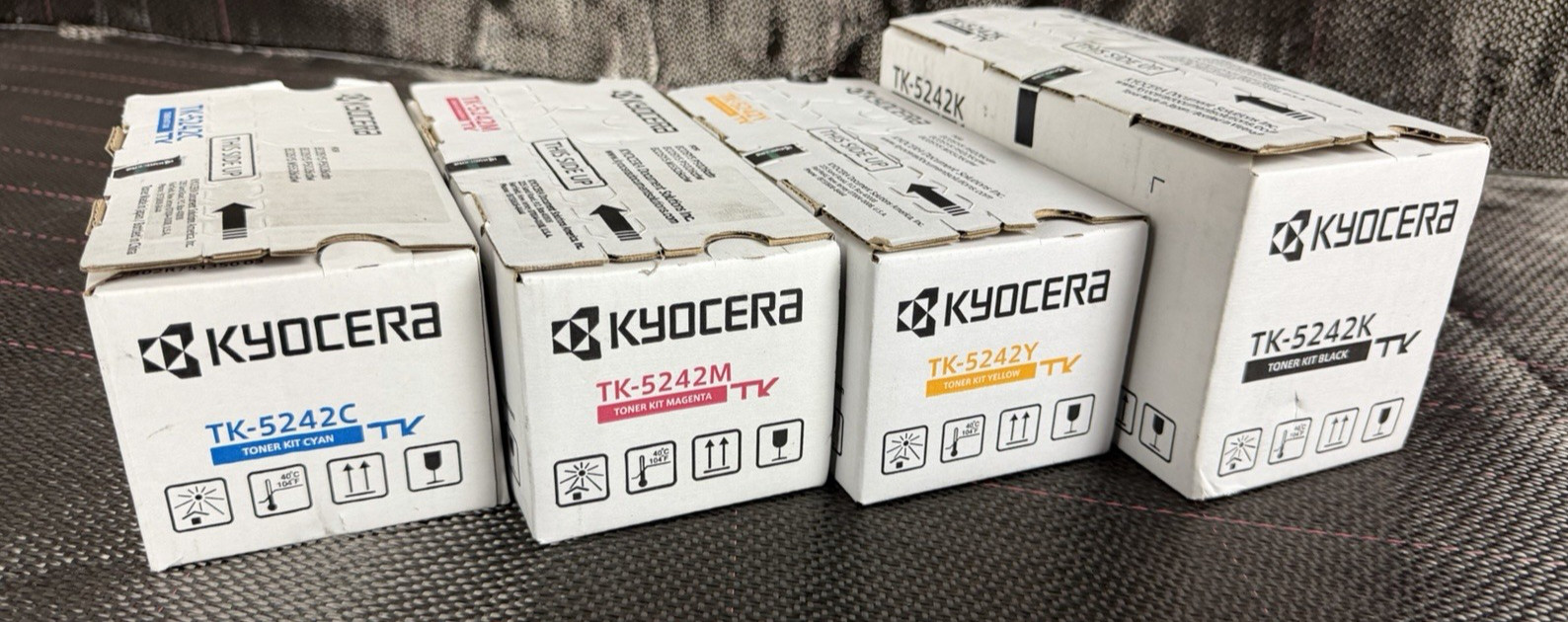 SEALED Genuine *Set of 4* Kyocera TK5242 CMYK Toner Cartridges M5526cdw P5026cdw