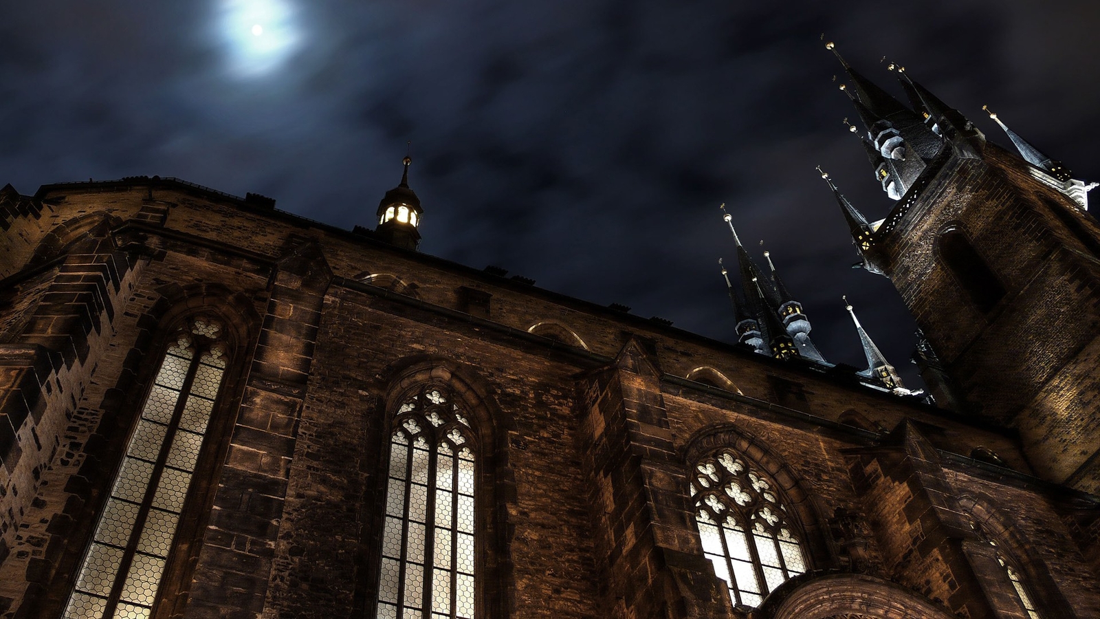 Landscape church night architecture gothic prague of our Custom Gaming Mat Desk