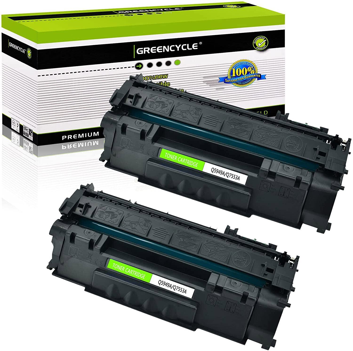 2PK BK Q7553A Q5949A Toner Cartridge For HP LaserJet P2015X P2015DN M2727NFS MFP
