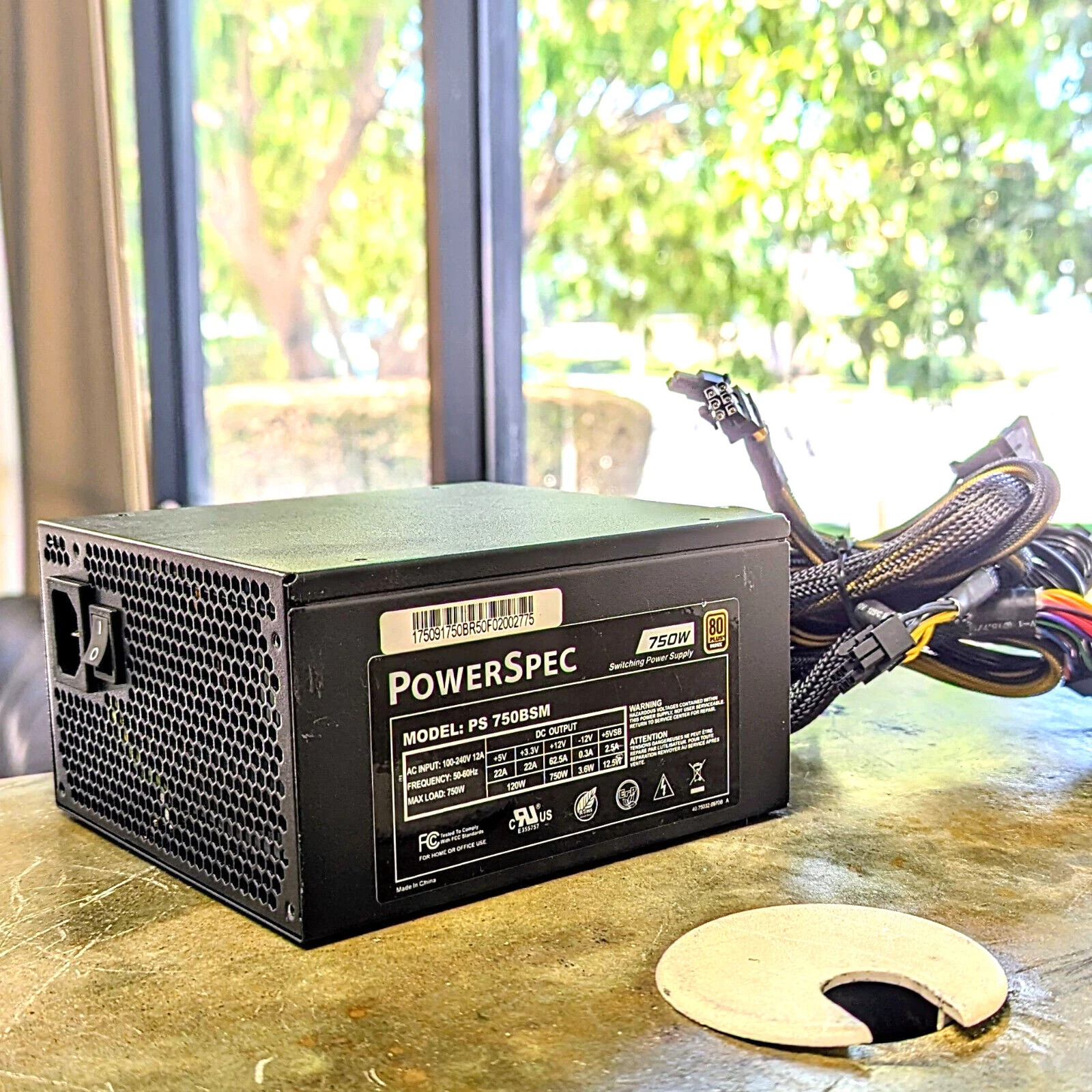 PowerSpec PS 750BSM 750W Semi-Modular ATX Power Supply 80 Plus Bronze